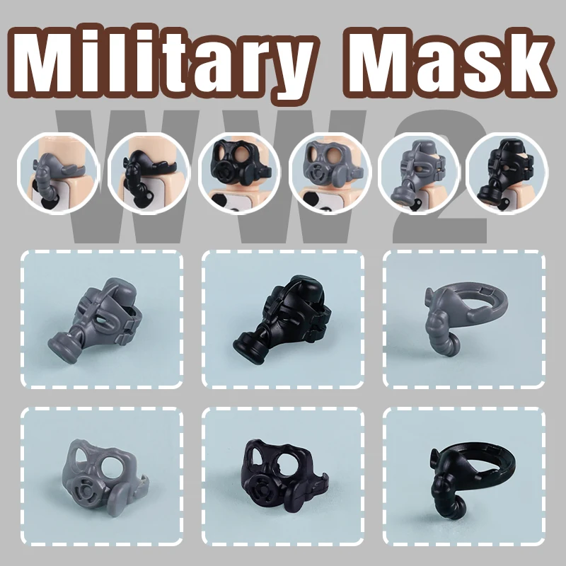 Figurines de soldats de la série militaire WW2, accessoires, boîte de munitions, blocs de construction, équipement, pistolets d'infanterie, rangement de briques, jouets