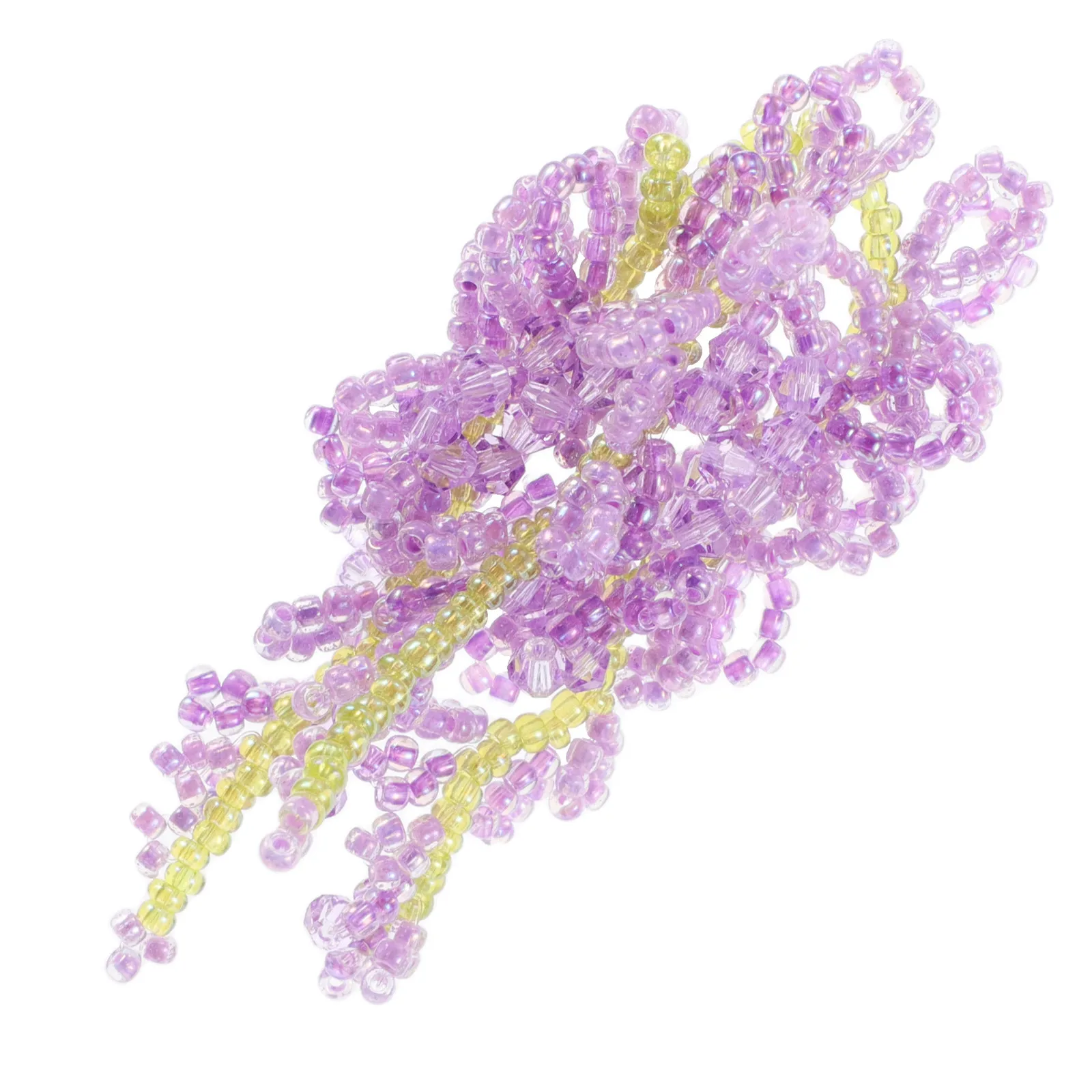 

Wisteria Flower Tassel DIY Hair Clip Making Kit Sturdy Glass Beads Craft Material for Unique Hair Accessories and Earrings