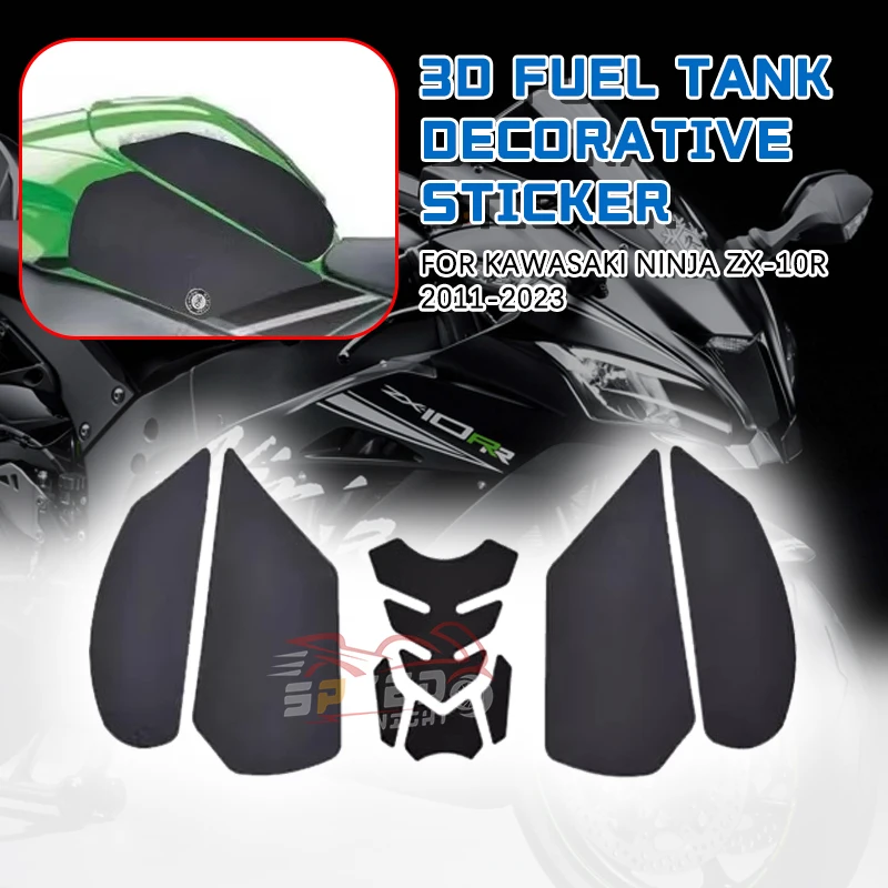 Side Fuel Tank Pads Protector Stickers Knee Grip Pad Fit for Kawasaki Ninja ZX-10R 2011-2023 2018 Motorcycle Accessories