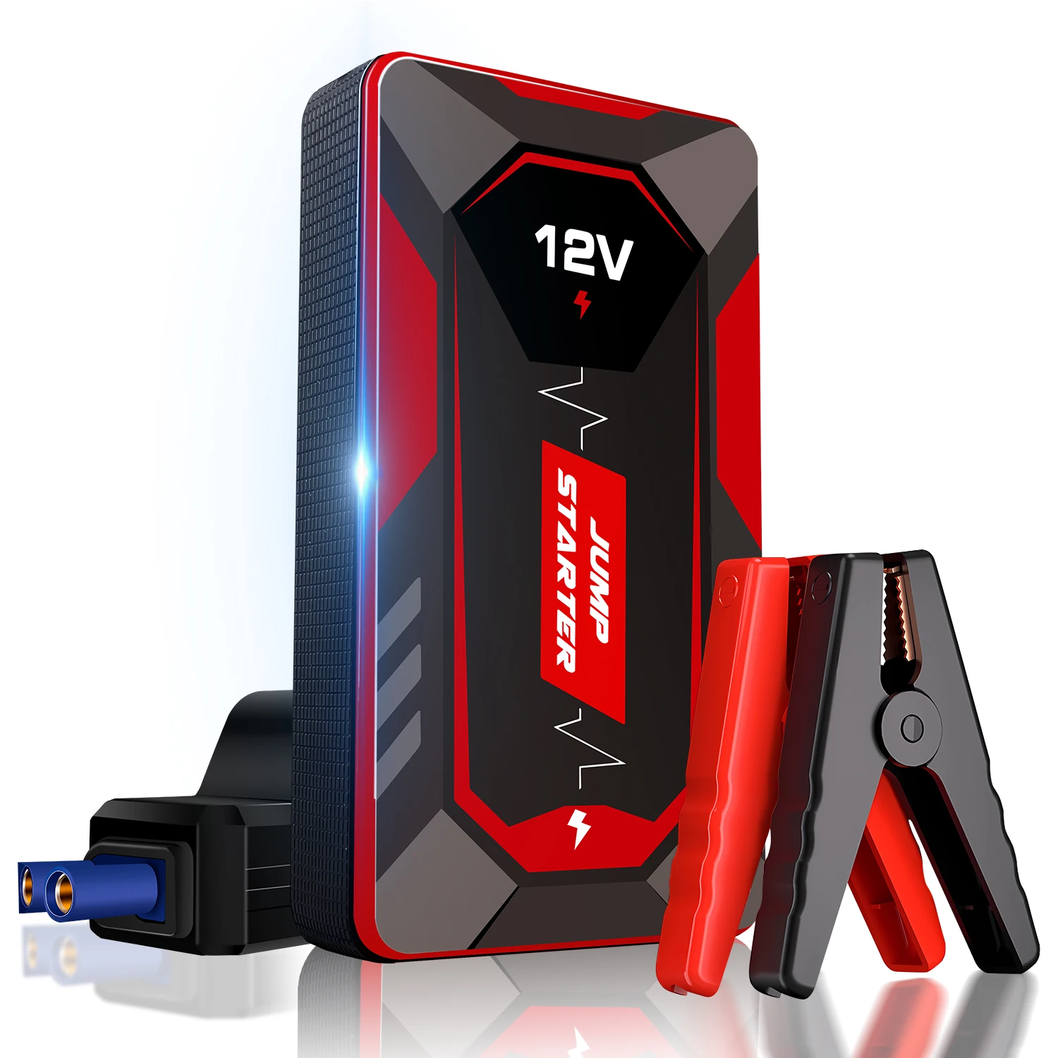 

Аварийный источник питания емкостью 2500 мАч, портативный автомобильный аккумулятор, удобный, с USB-портом, светодиодным дисплеем и светодиодной подсветкой.