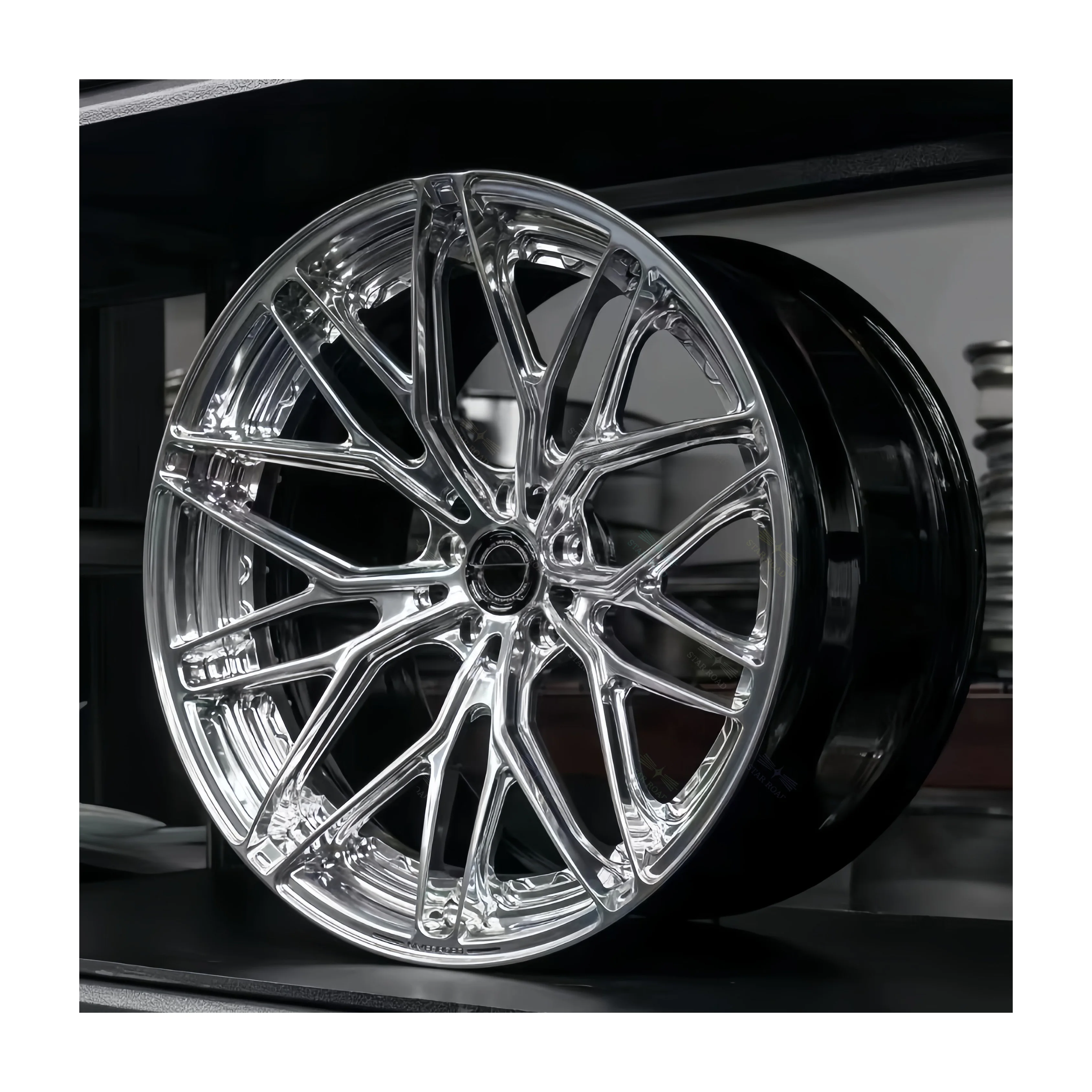 

RCSR New Chrome Custom Passenger Car Rims Concave Aluminum Alloy Forged Wheels 17 18 19 20 21 22 23 Inch 5x120 5x112 5x114.3