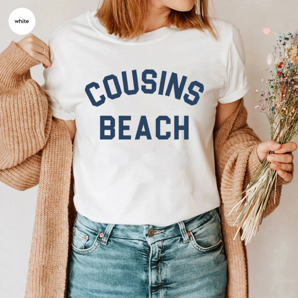 تي شيرت شاطئ جميل للبطن من The Summer I تحولت كما رأينا على شاشة التلفزيون TSITP Team Conrad قميص نسائي قصير الأكمام تي شيرت نعرفكم #2