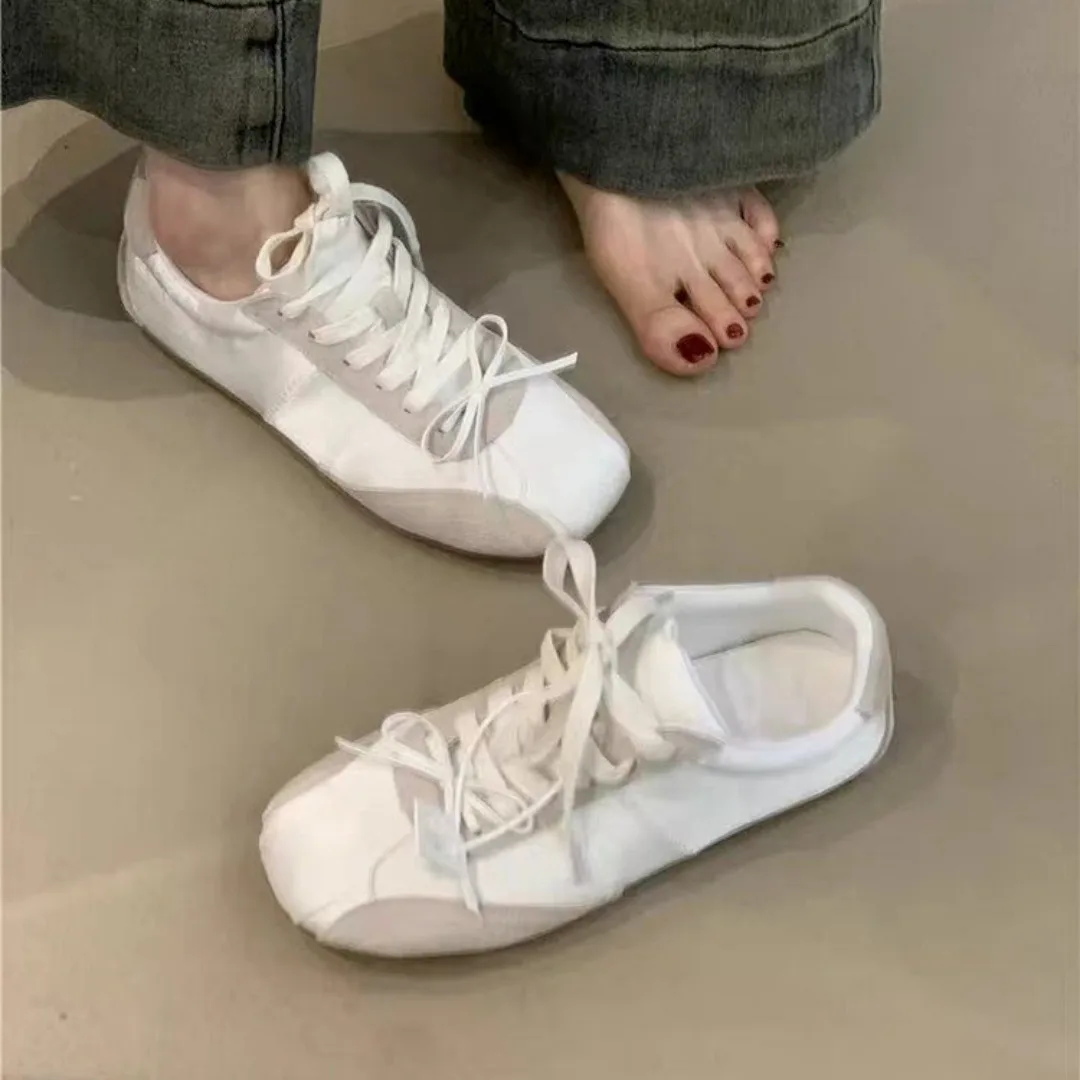 2026 New Spring Women White Bow Sneakers Lace Up Casual Lace Retro Sports Shoes Girls Versatile Daily Trainer Footwear - view 5