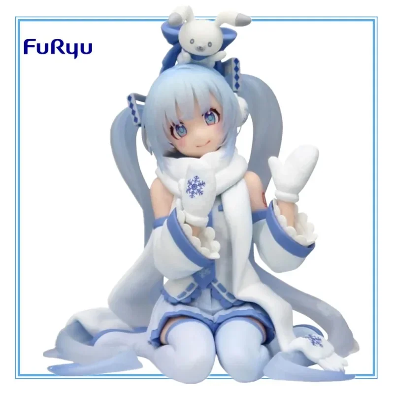 オリジナル正規品-フリュー-プレペイント-ヌードルストッパーフィギュア-ピアプロキャラクターズ-初音ミク-うさぎ雪音-スノースカイタウンver-h-100mm