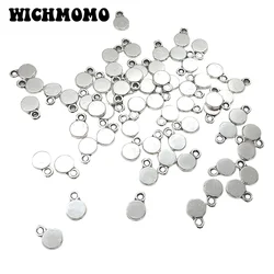 New Fashion 7*5mm 100pieces/bag Retro Zinc Alloy  Rounds Charms Pendant for Earring Bracelet Handmade Jewelry Accessories