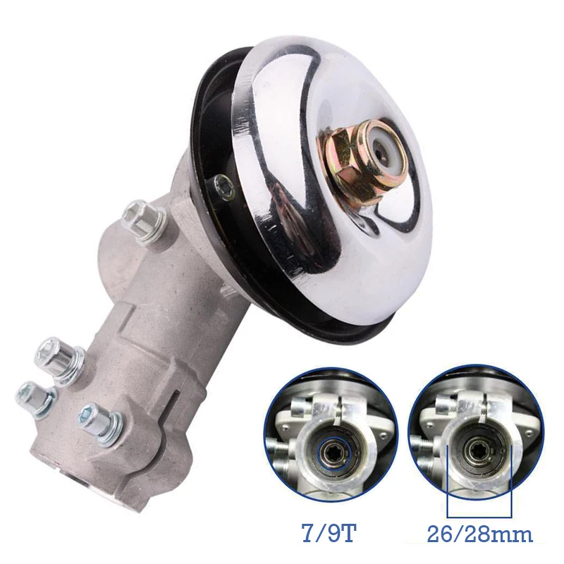 

26mm/28mm 7/9 Teeth Grass Trimmer Gearbox Gearhead Lawn Mower Replacement Part Brush Cutter Gear Head Gardening Tools