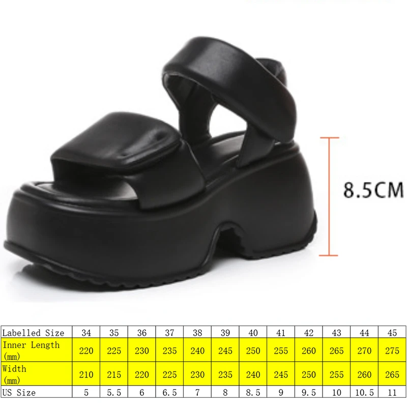 Fujin 8.5cm Platform Wedge Retro British Women Fashion Mules Ins Hot Sell Microfiber Leather Weave Sandals Ladies Shoes Summer