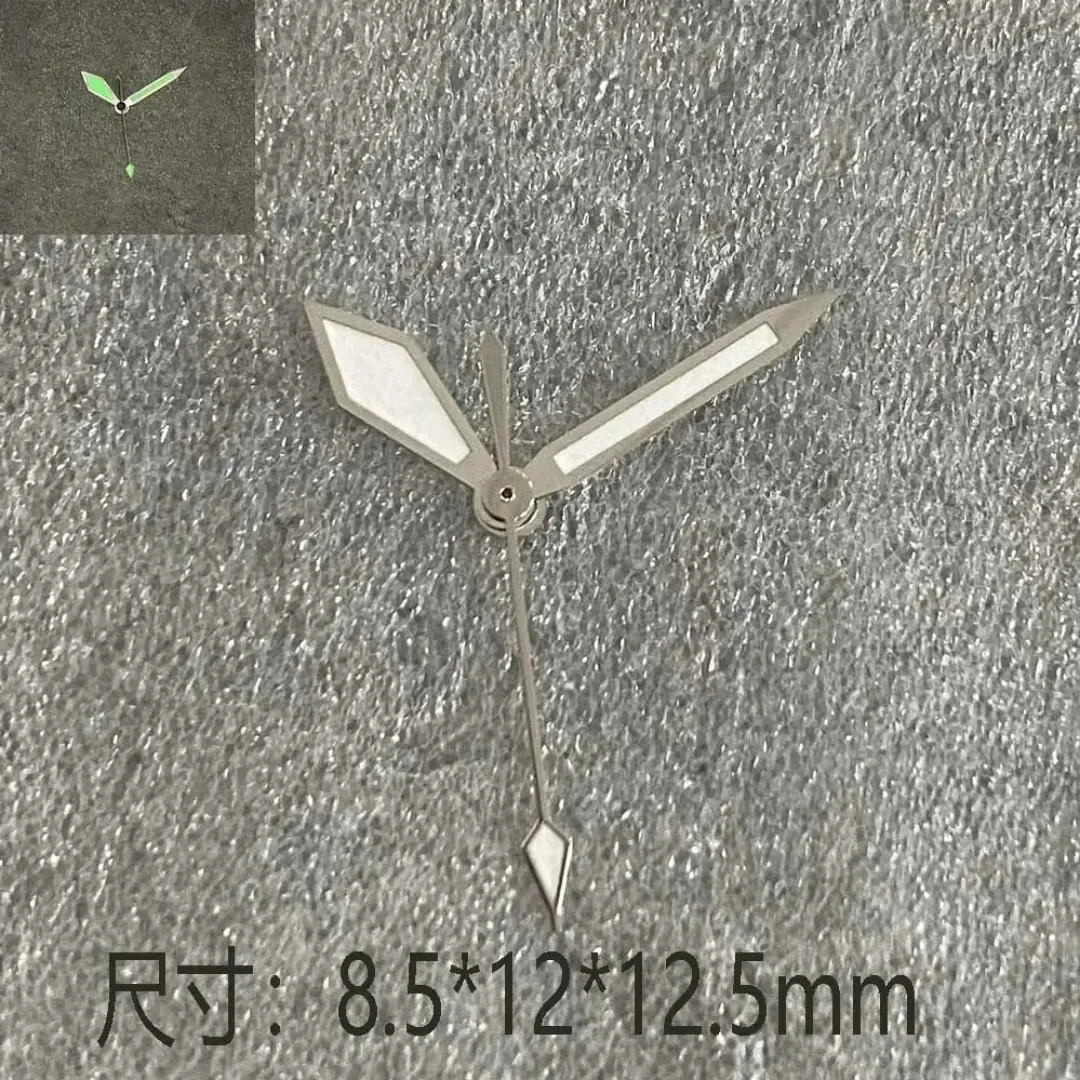 Diamond Watch Hands with Green Luminous for NH35/36/4R/7S Automatic Movement Men's Watch Replacement Parts Watch Pointer