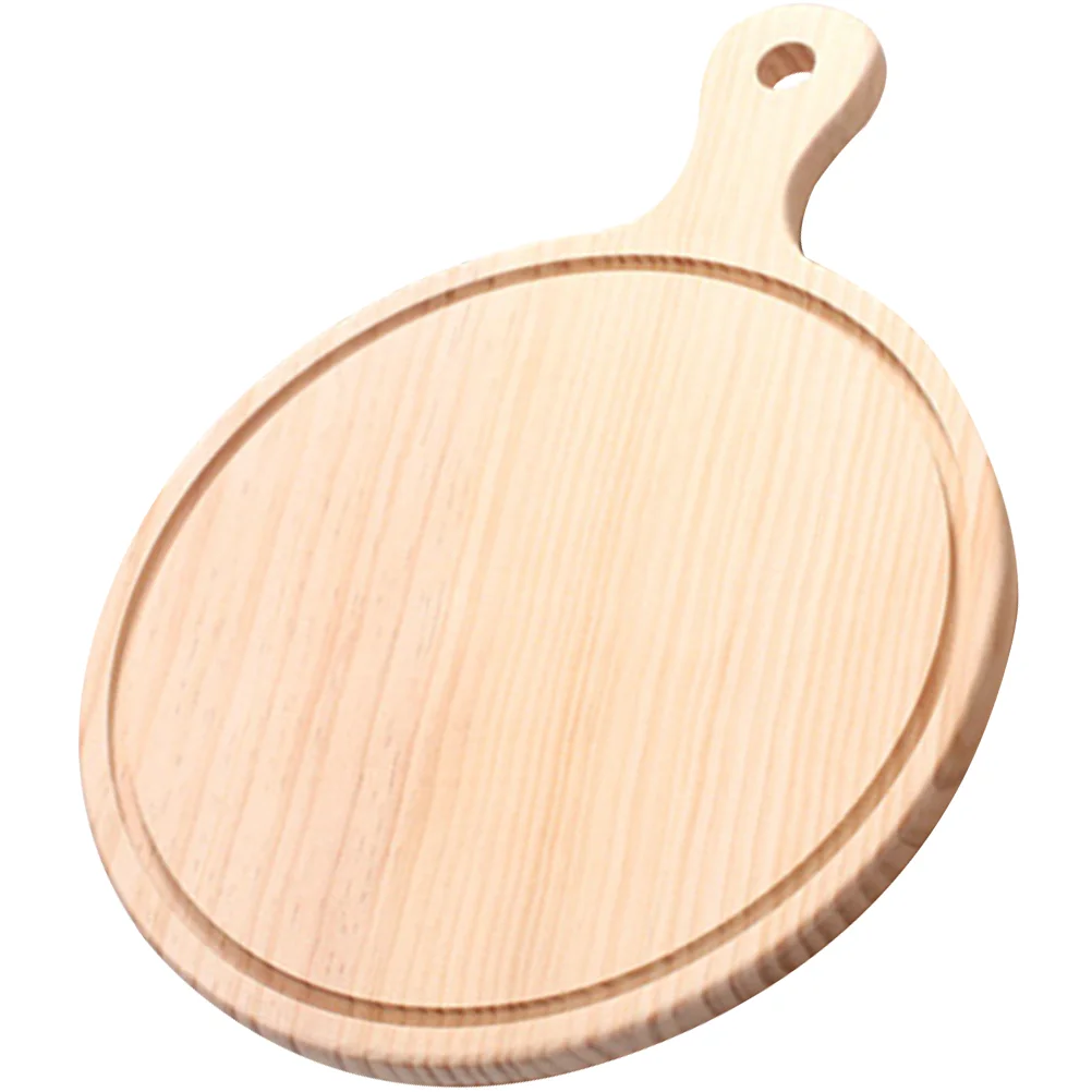 

Wood Pizza Tray for Serving Snacks Appetizers Steak Plate Multipurpose Breadboard Chopping Board Steak Plate