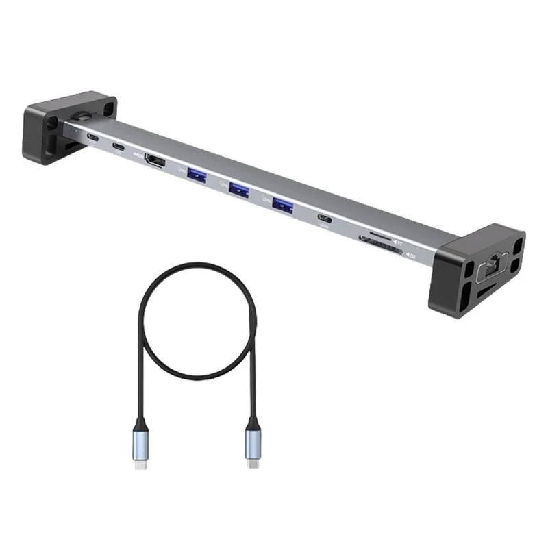 

652F 9 Port USB C Docking Station 10Gbps USB Hub for Laptops Tablets with Power Delivery and Card Readers Multiports