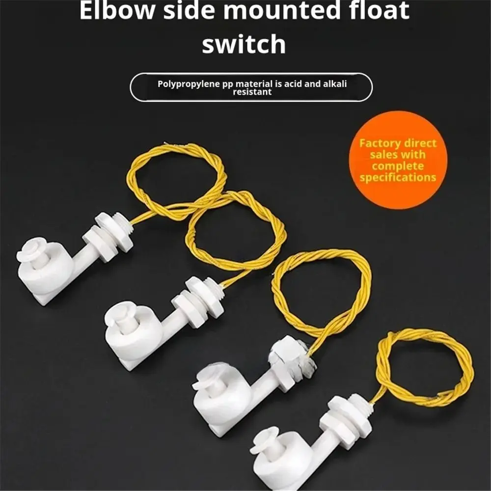 1pcs PP Plastic Side Mount Float Switch Corrosion Resistant 0-110V Liquid Level Sensor Water Level Control Industrial Use