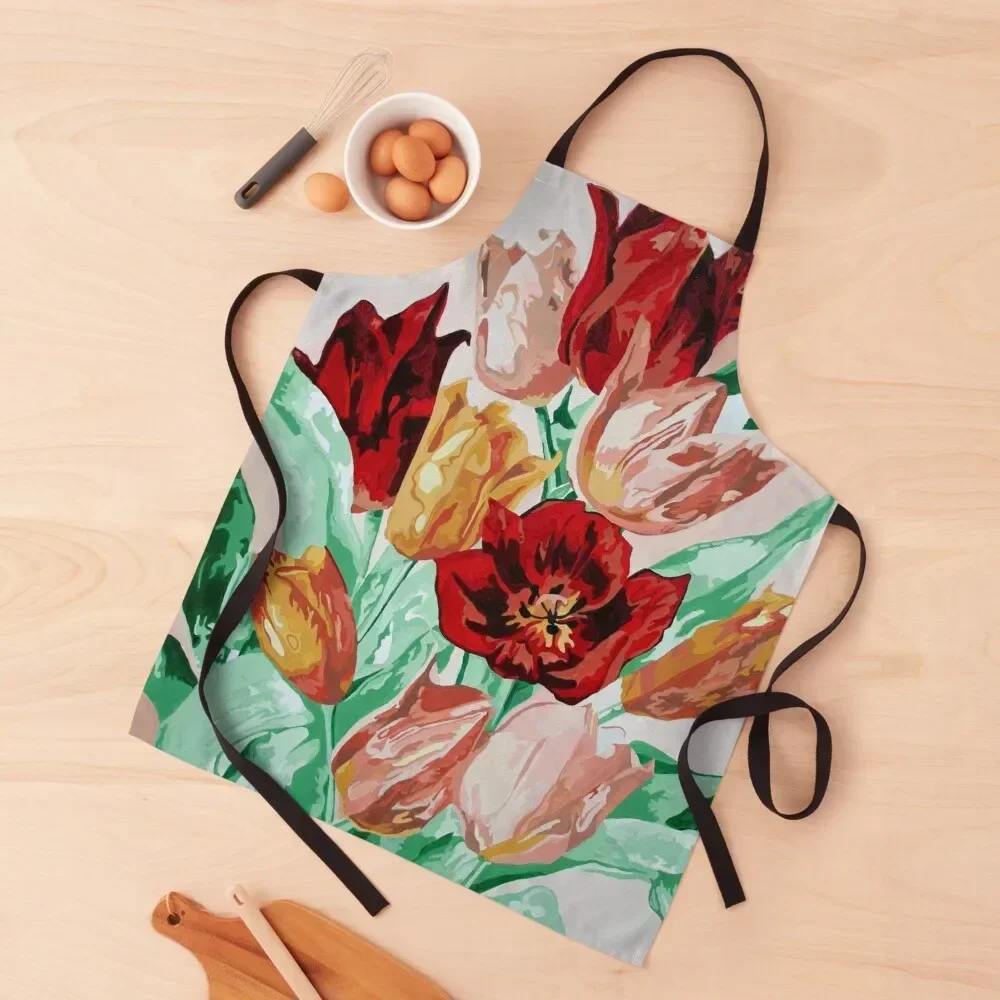 

A Beautifully Bold Floral Bouquet of Tulips Apron japanese style kitchen utensil Apron