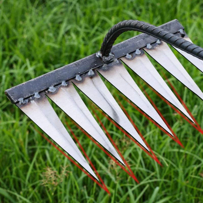 Imagem -06 - Steel Farm Tool For Gardening Weeding Rake Grading Level Solte o Solo Harrow Clean Leaves Collect Weeds Agricultural Tool