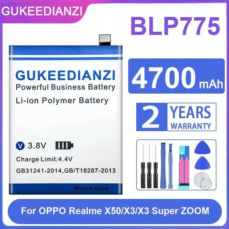 

Надежная замена аккумулятора для мобильного телефона 4700 мАч BLP775, высокая совместимость с Oppo Realme X50 X3 X3 Super Zoom