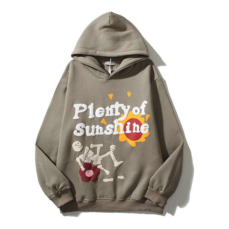 Plenty of Sunshine Hoodies for Men Autumn Fleece Streetwear Men\'s Hoodie 2 Colors