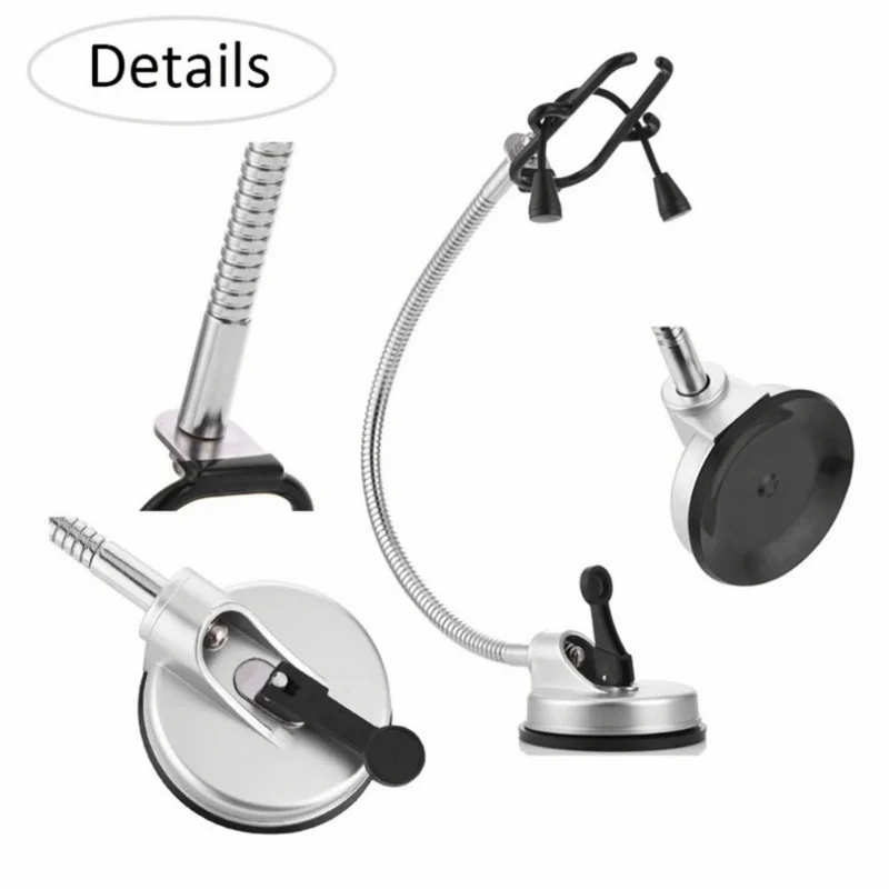 Stainless Steel 360 ° Rotating Lazy Hair Dryer Stand with Suction Cup Bracket Stand Storage Rack Hands Free Hair Dryer Holder