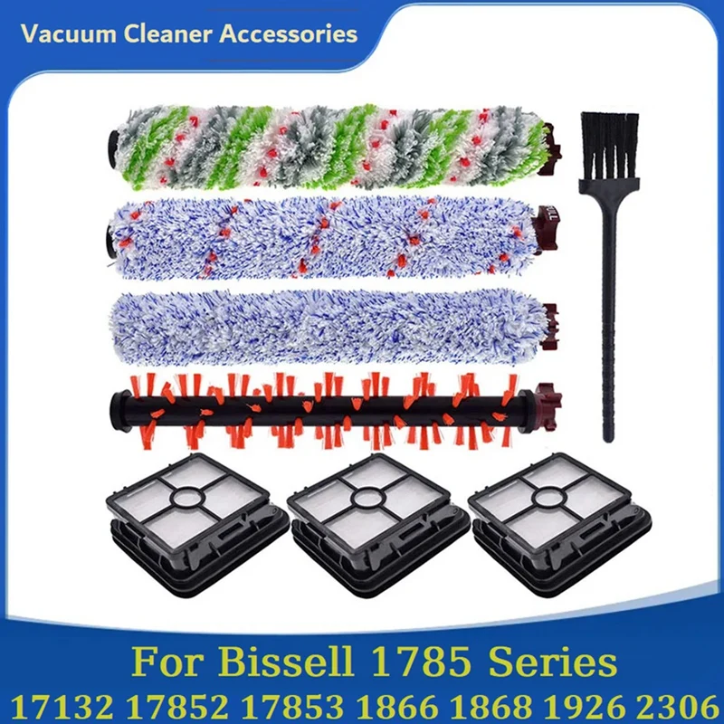 

Аксессуары для пылесоса Bissell Crosswave 1785 Series 17132 17852 17853 1866 1868 1926, роликовая щетка, Hepa фильтр