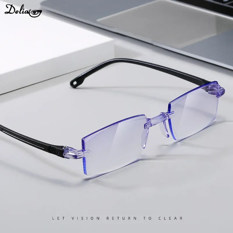 -1.0 -1.5 -2.0 -2.5 -3.0 -3.5 -4.0 Rimless Anti Blue Light Myopia Glasses New Frameless Nearsighted Eyeglasses Women Men Unisex