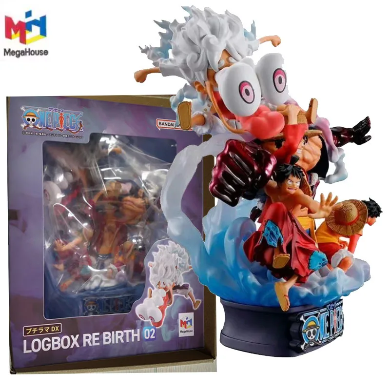 

Mega House Original Petitrama ONE PIECE LOGBOX RE BIRTH 02 Monkey D. Luffy Anime Action Toys Kids Gift Collectible Model