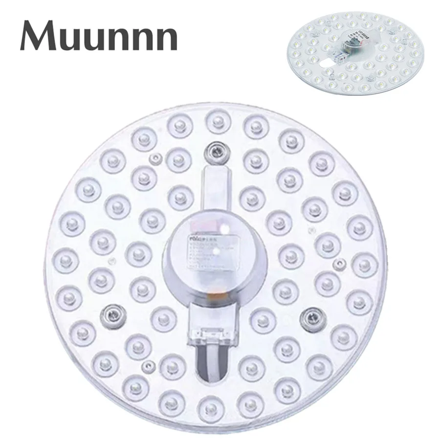 

Muunnn AC220V-240V LED Ring PANEL Circle Light Tricolor dimming 36W 24W 18W 12W Cold white Round Ceiling board the circular lamp