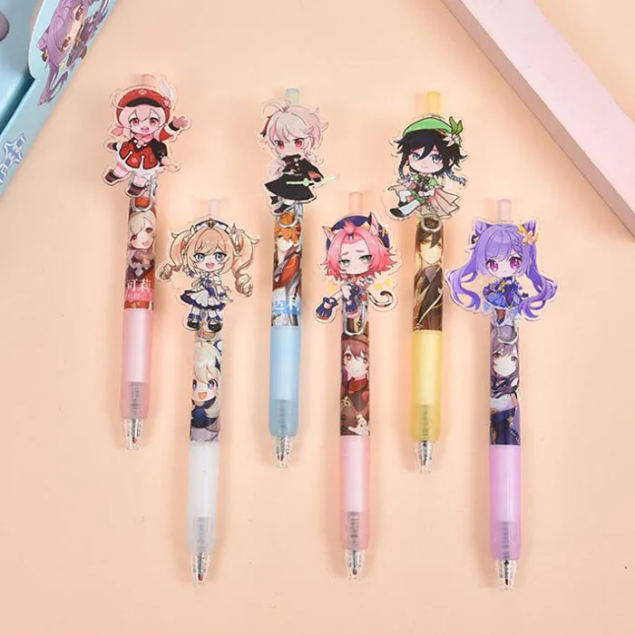 54 pcs/lot Kawaii Mermaid Princess Press Gel Pen Cute 0.5mm Black Ink Pens Gift Stationery Office School Supplies wholesale