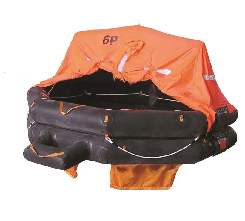 Giubbotto di salvataggio per zattera di salvataggio per yacht gonfiabile da 6 uomini con accessori