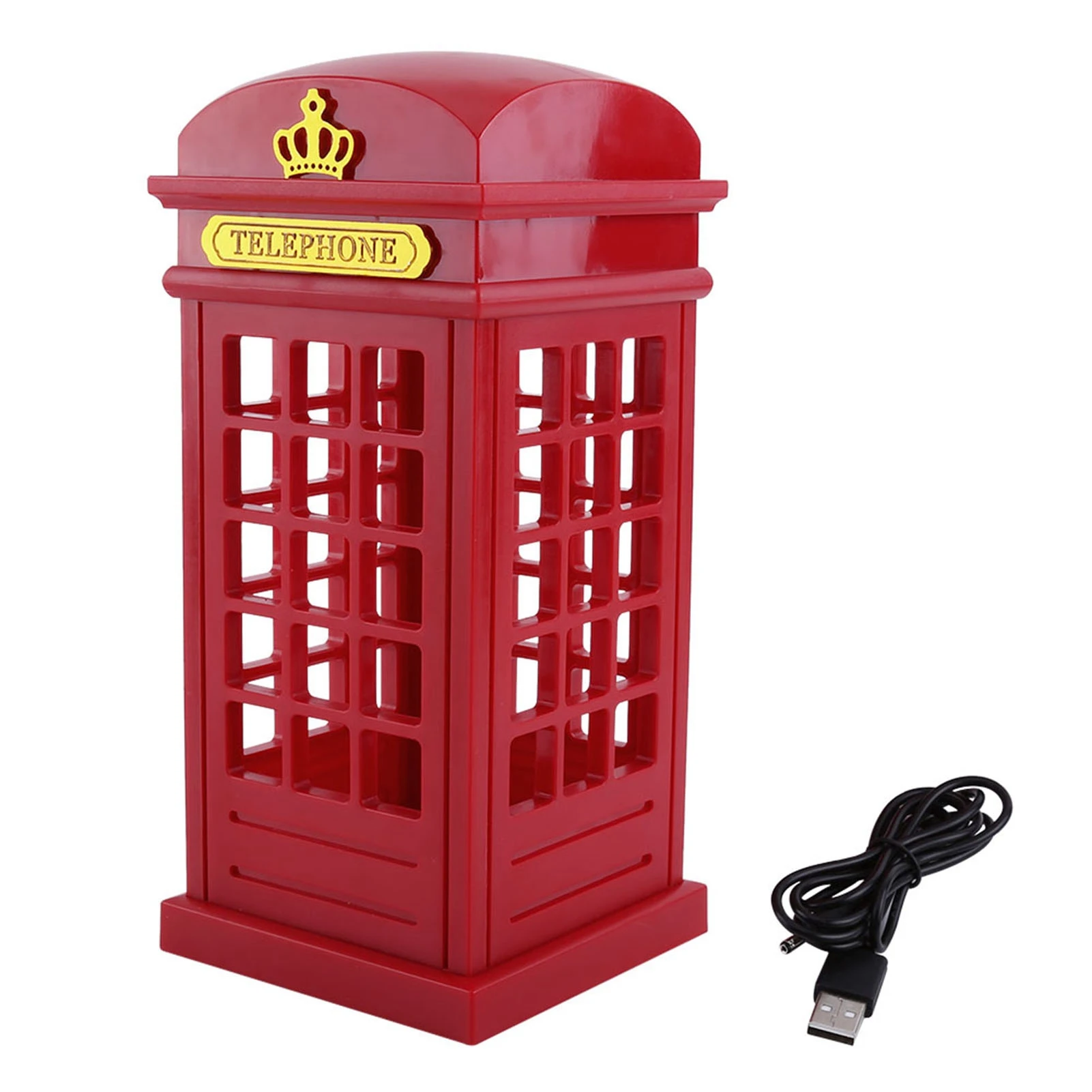 Creative Retro  Telephone Booth Night Light Touch Sensor Dimmable Yellow LED Desk Lamp Retro Night Light LED Night Light