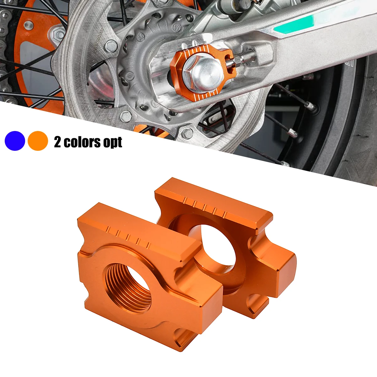 

20mm Motorcycle For KTM Husqvarna TC FC TE FE 125 250 350 SX SXF XC XCF XCW XCWF EXC EXCF CNC Rear Chain Adjuster Axle Blocks