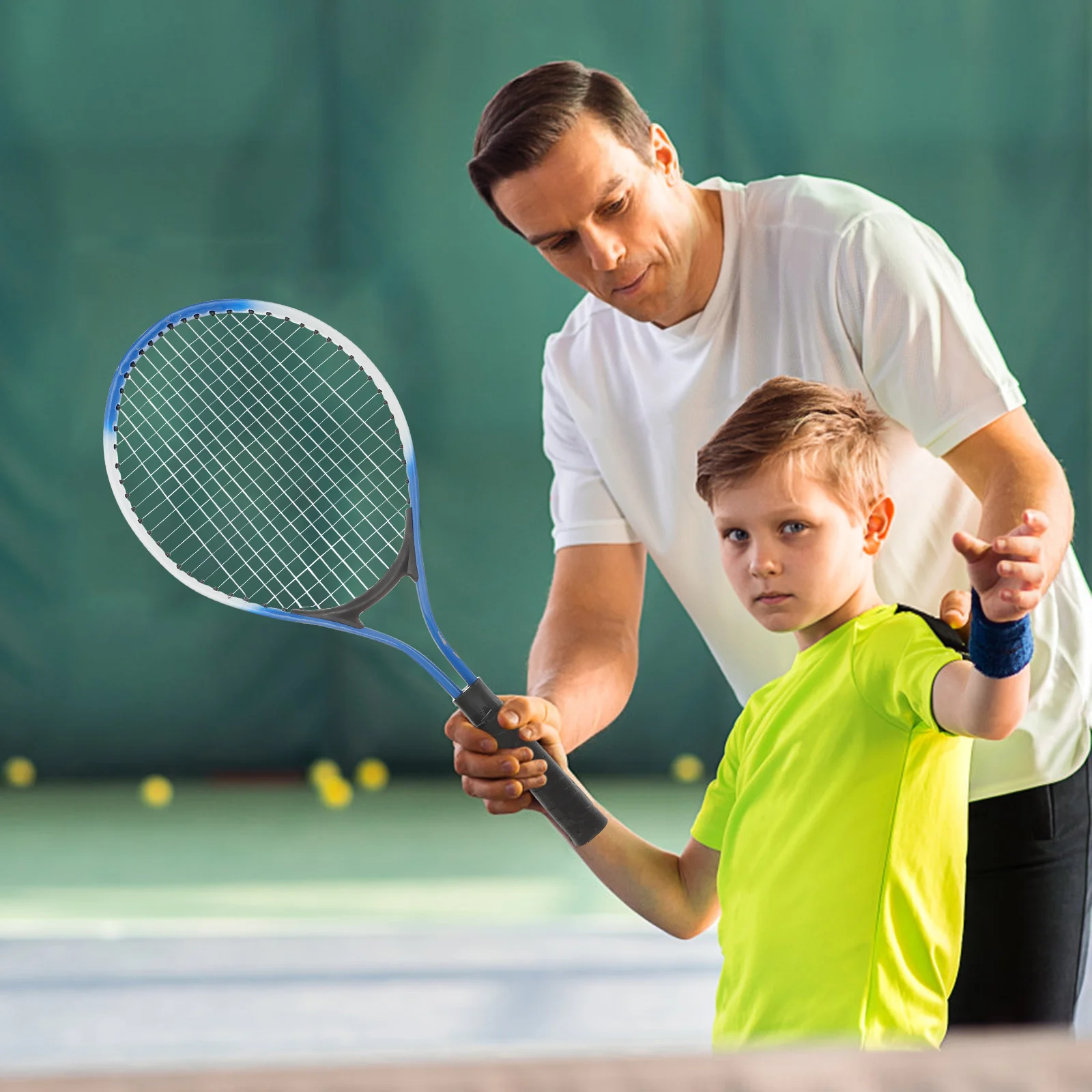 1 Set Mini Alloy Tennis Racket Parent-Child Sports Game Toys Playing Game Plaything Sports Supplies for Children Teenagers