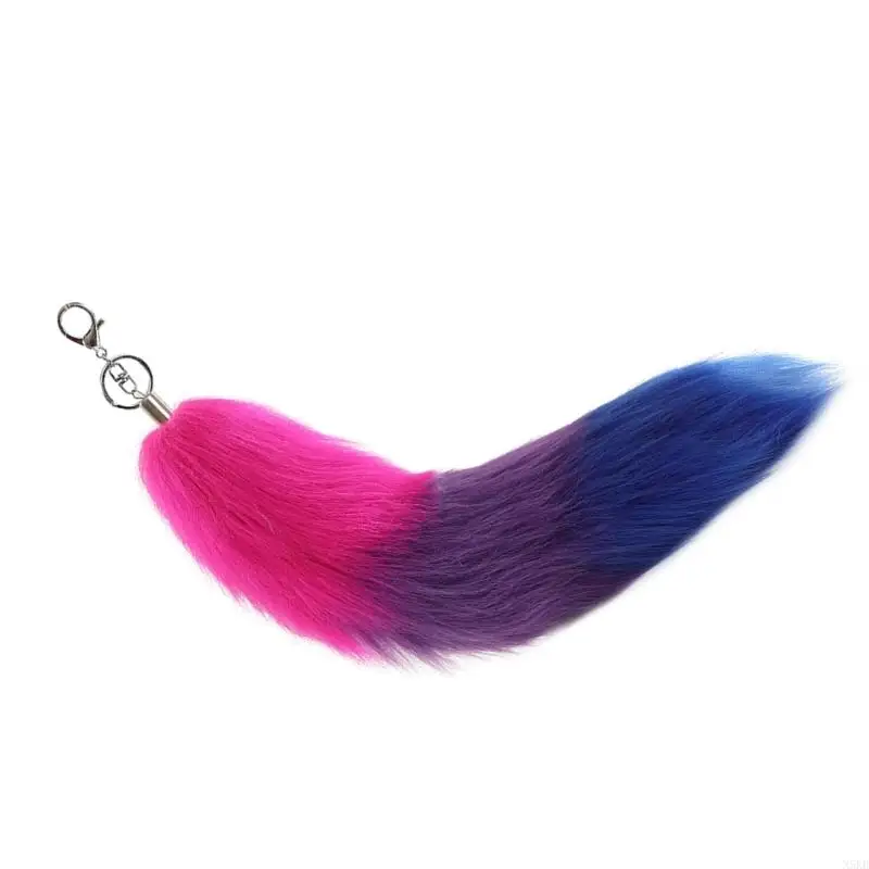 N5KB Foxes Tail Keyring Túi cổ
