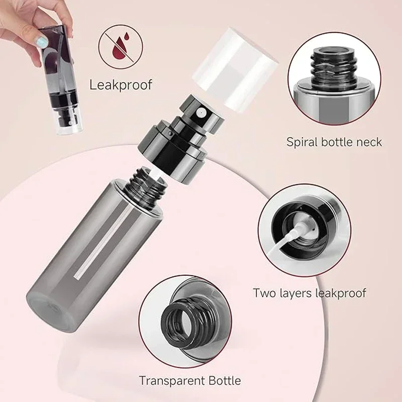 10 Stuks 30 Ml-100 Ml Mini Transparante Plastic Spuitflessen Draagbare Reizen Cosmetische Fijne Mist Spray Containers voor Vloeibare Alcohol