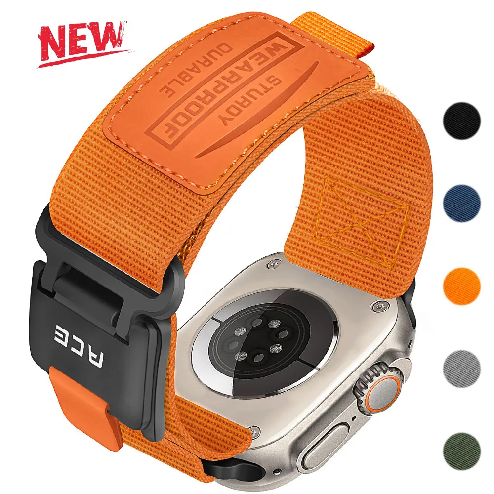 

Нейлоновый ремешок для Apple Watch Band 44 мм 46 мм Ultra3 2 49 мм 42 мм Прочный браслет с магнитной пряжкой для iwatch Series 11 10 9 8 7 SE3