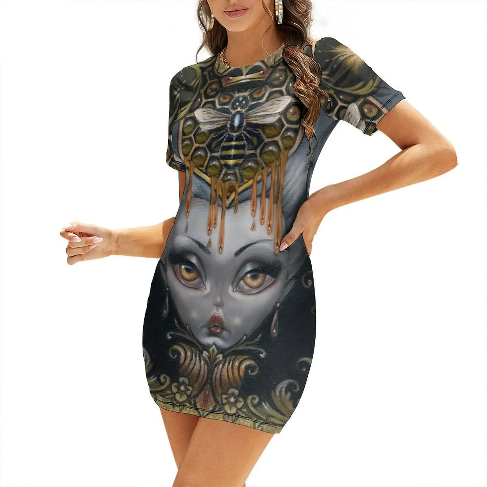 

Lil' Queen Bee Short-Sleeved Dress birthday dresses for women Dress for pregnant women clothes Dress