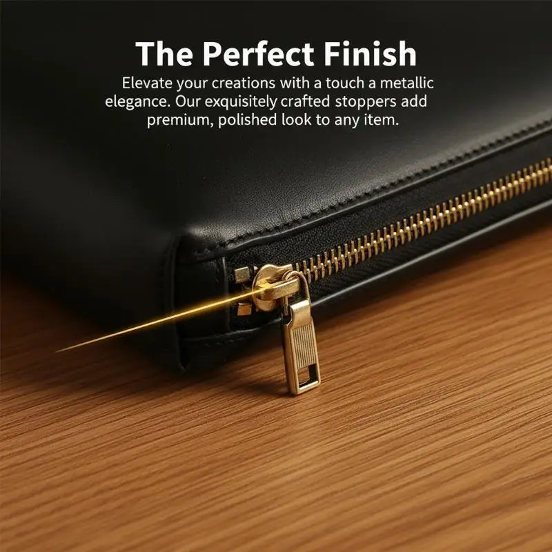 10Pcs Metal Zipper Stopper Zipper Tail Plug With Screw DIY Replacement Kit for Clothes Bags Luggage Durable Metal
