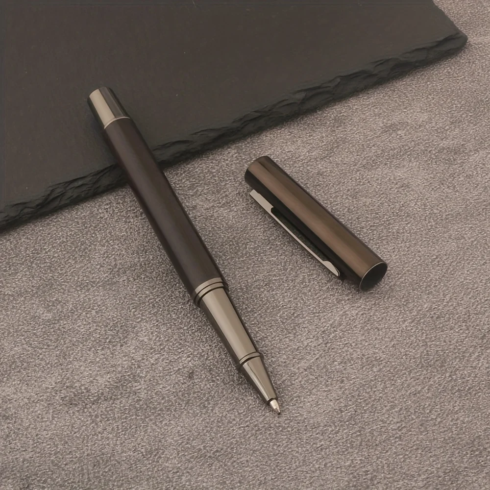 1 Stück Holz-Tintenroller Rosenholz-Signaturstift Rosenholz Schwarznuss Metallzubehör Geschäftsbüro Schreibzubehör – Detail 4