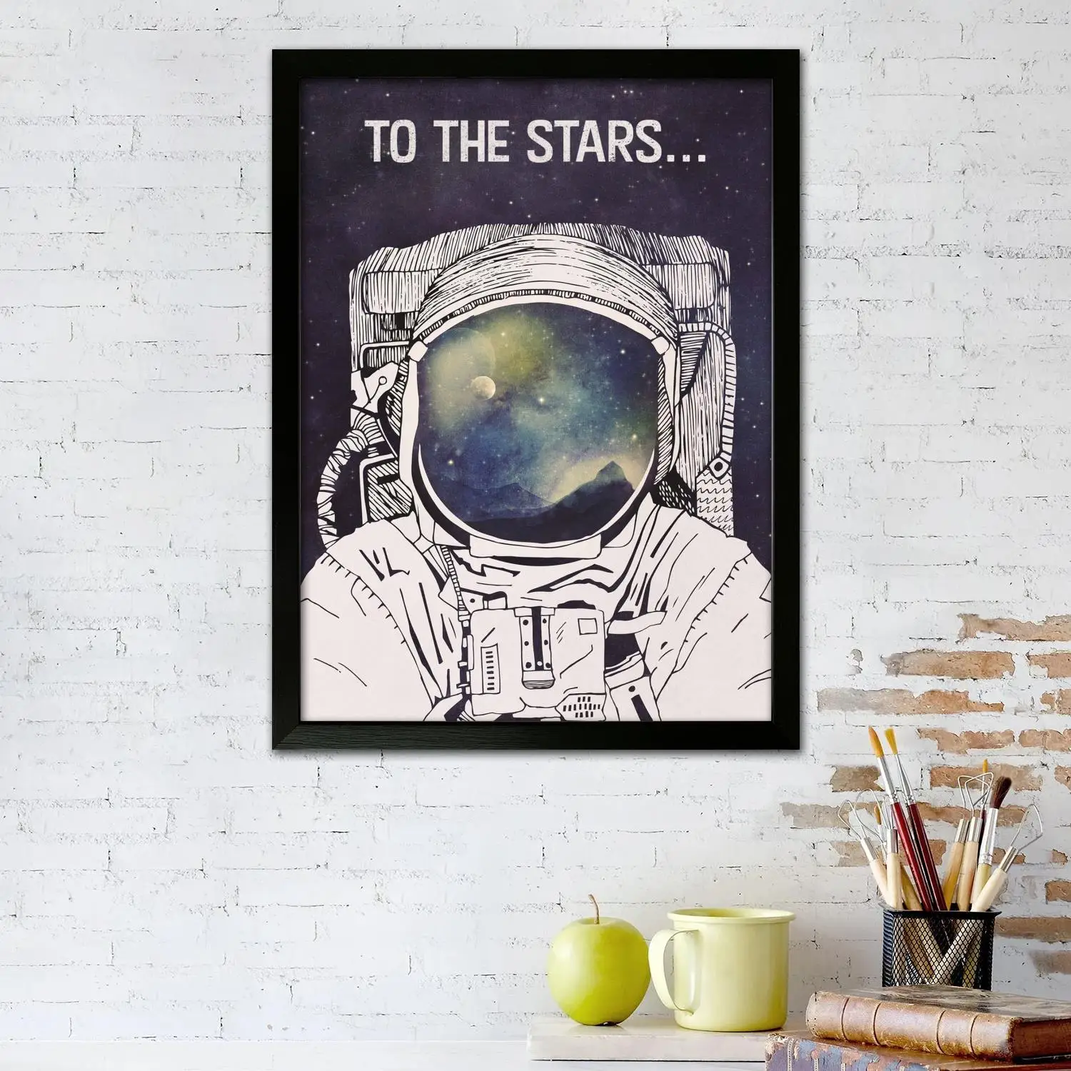 astronaut Canvas Art Poster and Wall Art, Picture Print, Modern Family Bedroom Decor, Posters,Decorative painting