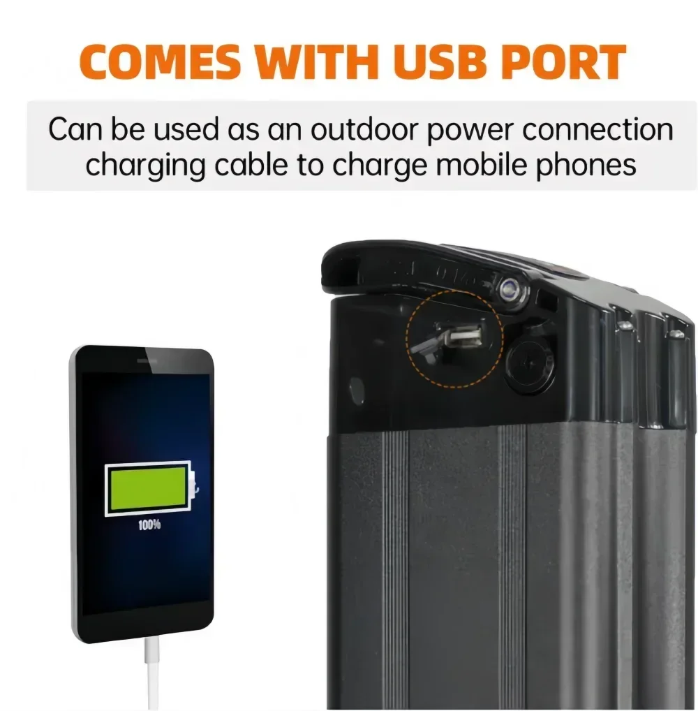 36V 48V 15/20/30/40Ah Original High quality Silver Fish Style batteria,500W 750W 1000W High-power 18650 Lithium ion battery pack