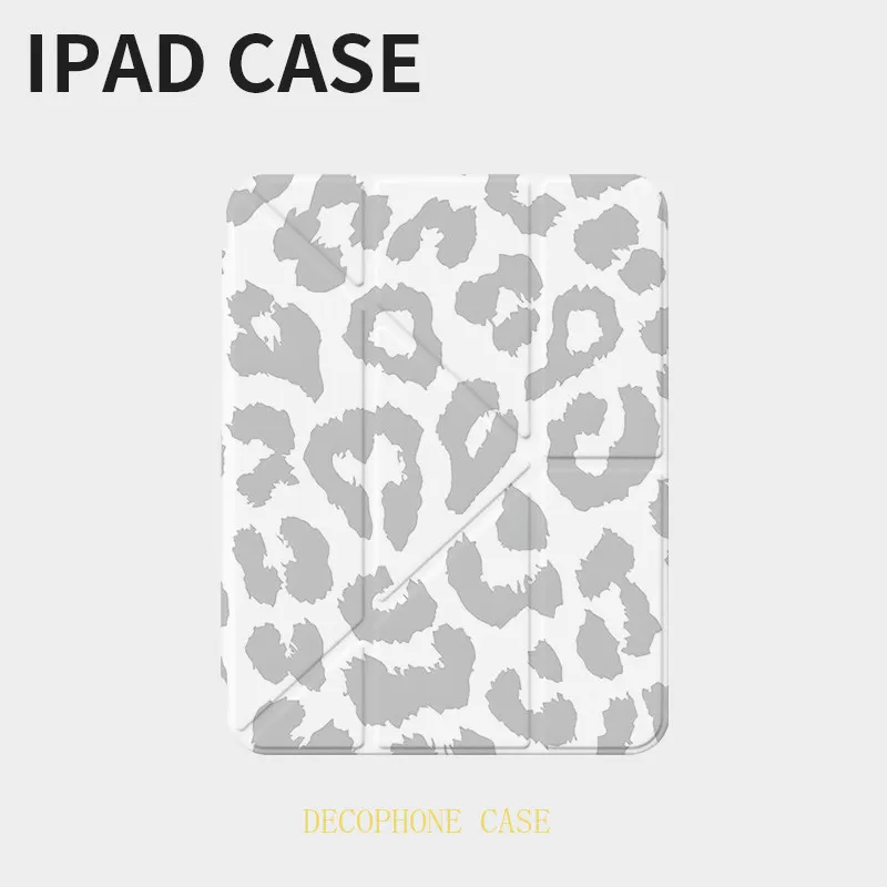 For Samsung Galaxy Tab A8/A9/A11+FE LITE PLUS/Galaxy Tab S6 Lite/S7/S8/S9/S10+ FE "Multicolored leopard print" tri-fold case 3