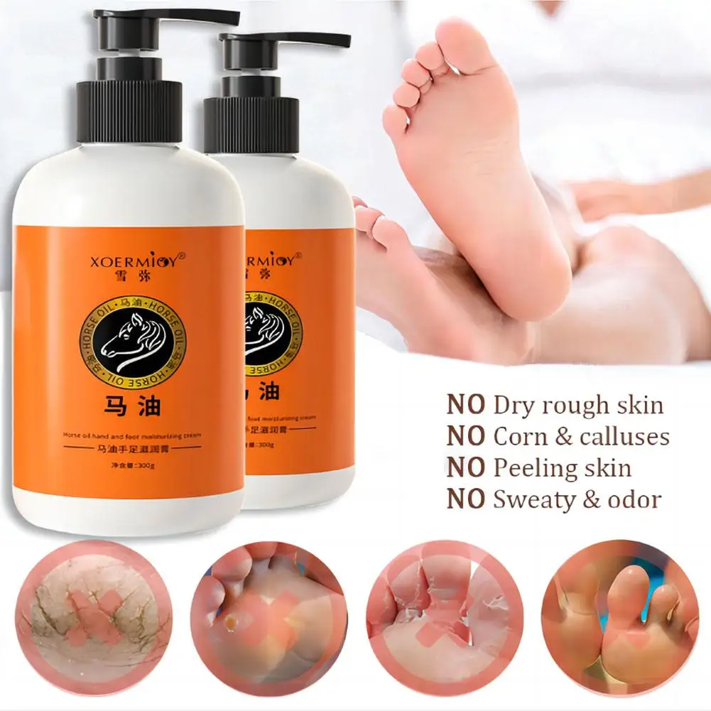 

Horse Oil Hand And Foot Cream Anti Dry Crack Repair Balm Heel Moisturizing Exfoliating Foot Nourishing Cream Hand 300g Feet M1F4