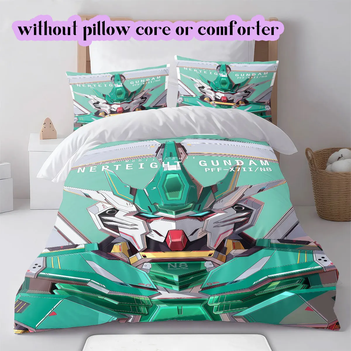 Pilot Your Dreams Gundam RX-78-2 Printed Duvet Cover and Bedding Set, Various Sizes