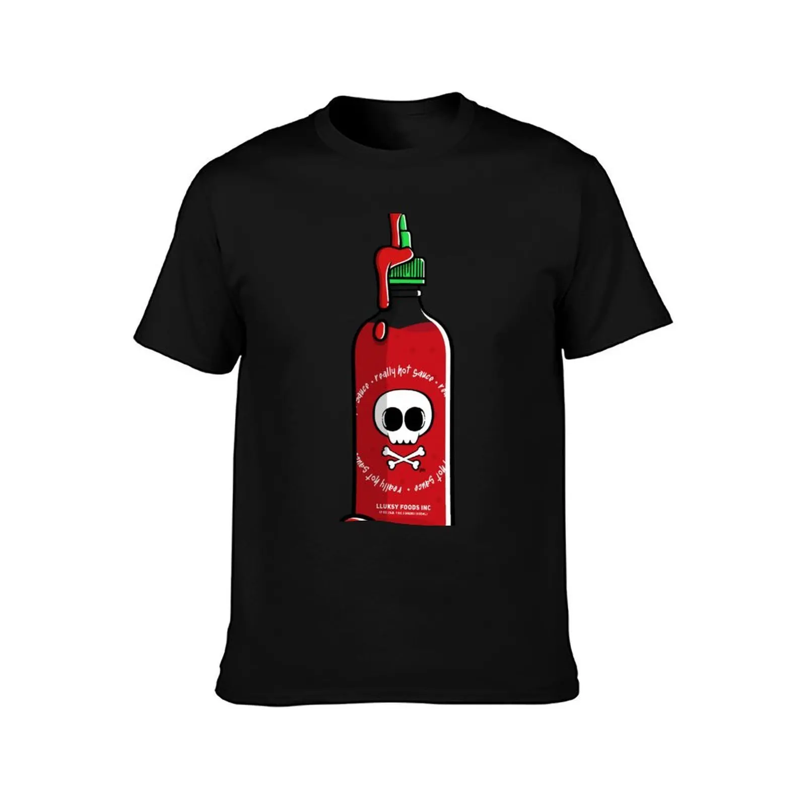Really Hot Sauce T-Shirt, Summer Casual Cotton Tee, Oversized Streetwear Tops, Vintage Graphic Print, Loose Fit Short Sleeve