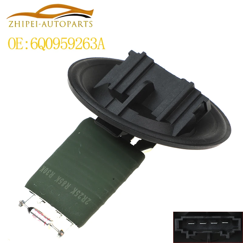 6Q0959263A Heater Fan Blower Control Resistor Car Fit For Audi A1 A2 POLO Fabia 6Q0959263 6RD959263