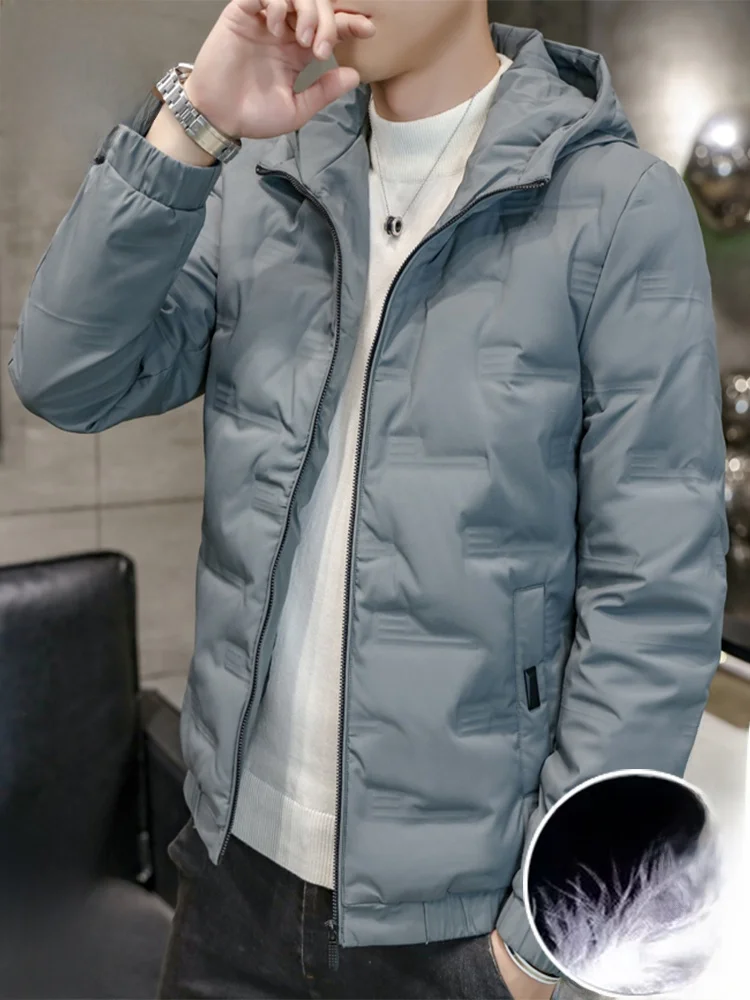 

Мужское легкое или пуховое пальто Jaet, зимнее теплое белое пуховое пальто, хлопковое пальто с капюшоном, повседневное пальто со стойкой