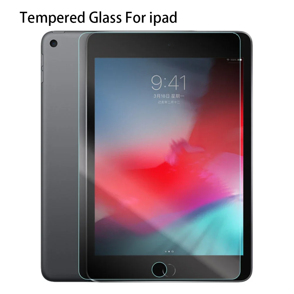 

9H Tempered Glass For iPad 8 11 2020 2018 2021 Pro 11 9.7 10.5 10.2 Screen Protector for iPad Air 4 5 6 7 8 Tab Glass Mini1 2 3