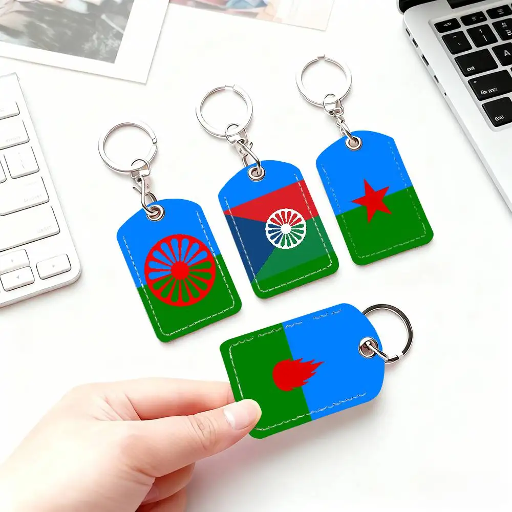 

Держатель для карт с изображением цыганского флага, подходит для студентов, для использования в автобусах, метро, банках, спортзалах, а также для предотвращения потери ключей.