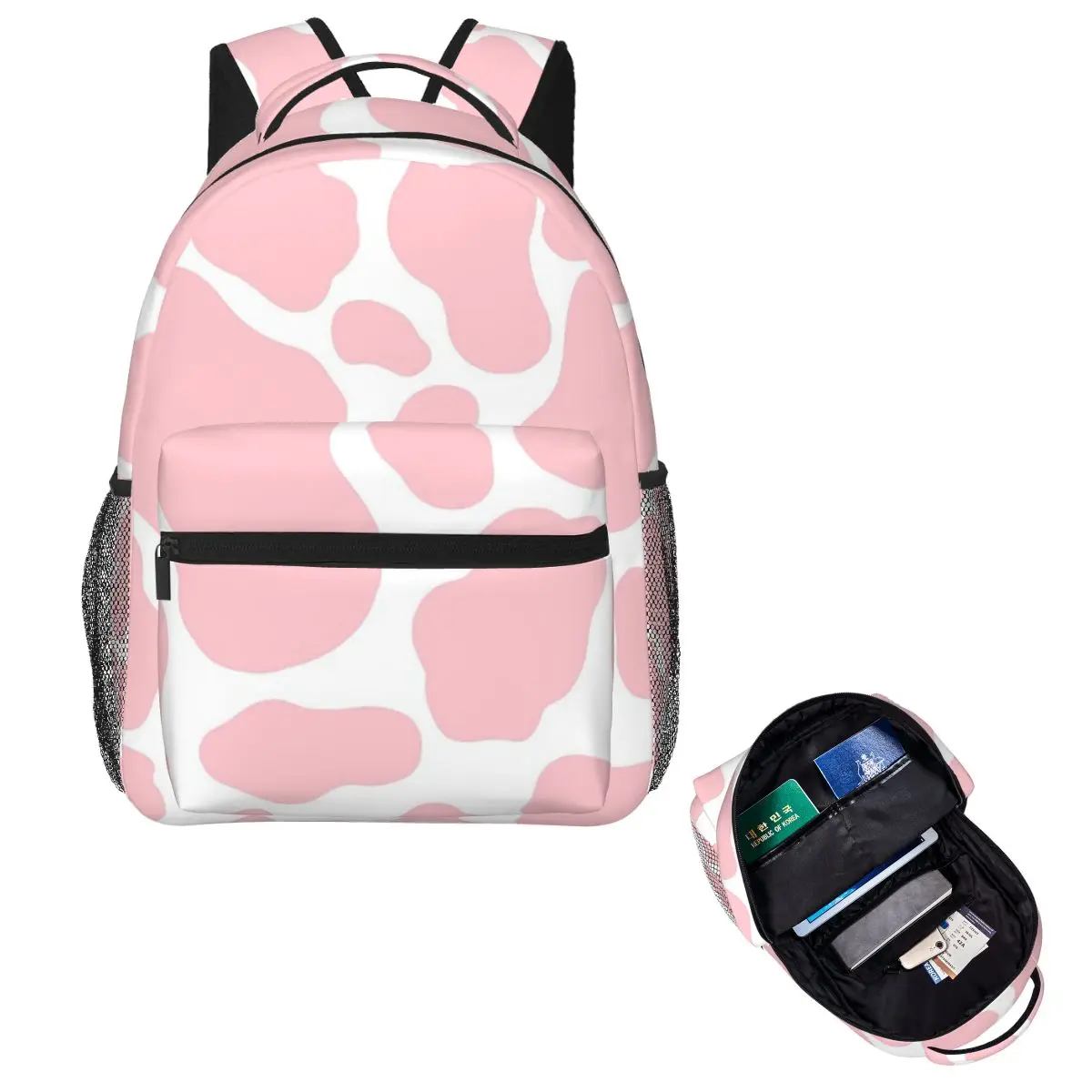 

Рюкзак с принтом клубничной коровы, Лидер продаж, рюкзак большой емкости, детская сумка для книг, школьная сумка, сумки на плечо для мужчин и женщин