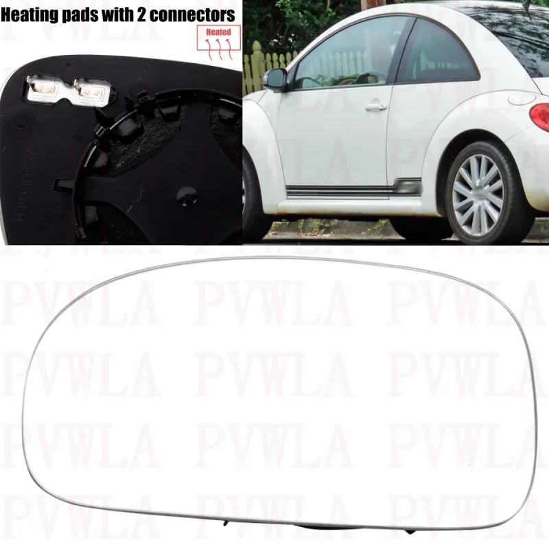 Left Side Heated Reversing Mirror Glass 1C1857521G For Vw Beetle 1999 2000 2001 2002 2003 2004 2005 2006 2007 2008 2009 2010