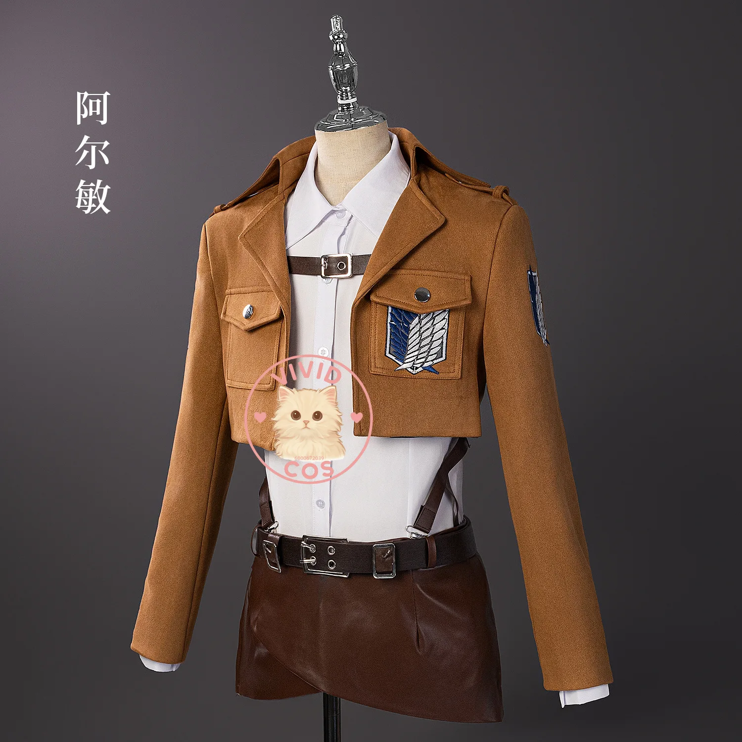 Kostium Cosplay Atak Tytanów Anime Eren/Mikasa/Levi/Armin/Hanji/Historia Strój do Odgrywania Ról Płaszcz Spódnica dla Kobiet Zestaw Butów