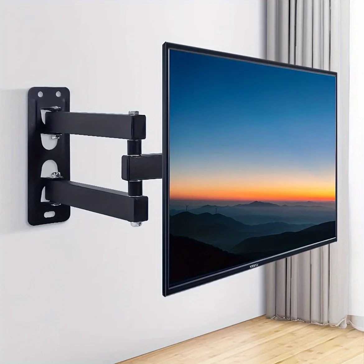 TV Wall Mount for Most 32-55 Inch TVs Wall Mount Bracket with MAX VESA 400x400mm Corner Mount up to 44lbs, Perfect Center Design