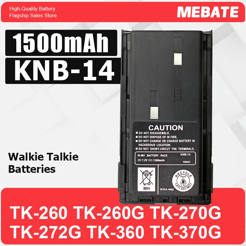 KNB-15 Ham Radio Battery KNB-14 KNB-20 Walkie Talkie 1500mAh Ni-MH Battery For TK-260 TK-260G TK-270G TK-272G TK-360 TK-370G